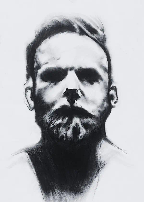 Portret węglem 1